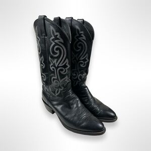 JUSTIN black London western boots